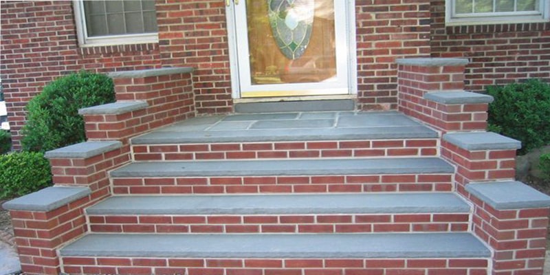 پی پلکانی زیبا با استفاده از آجر