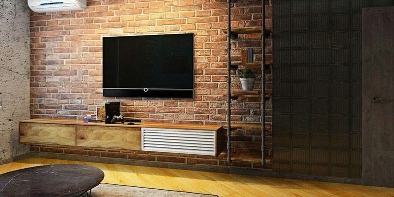 آجر مناسب برای دیوار پشت تلویزیون