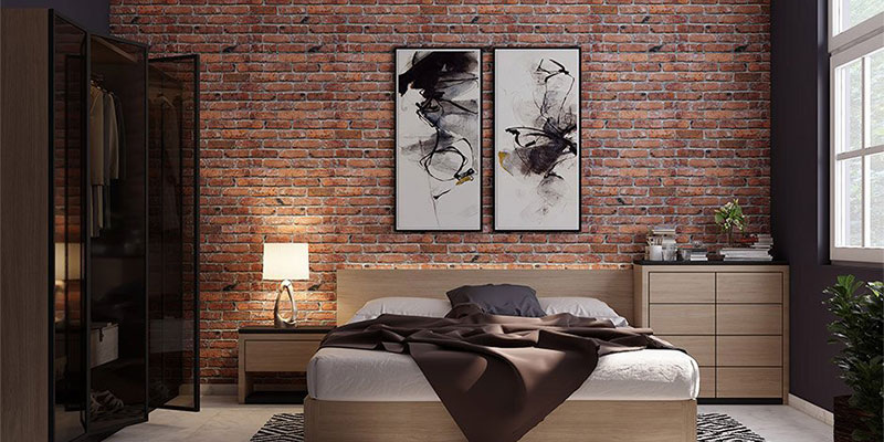 آجر نما مناسب برای دکوراسیون اتاق خواب