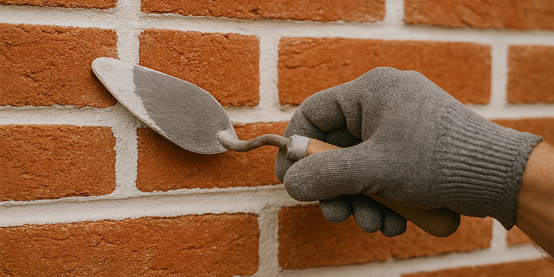 بندکشی آجر نما با سیمان سفید