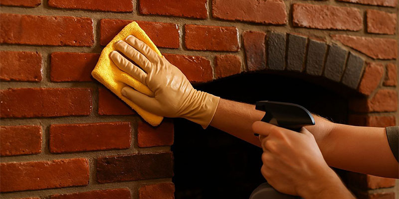 براق کردن آجر نسوز شومینه